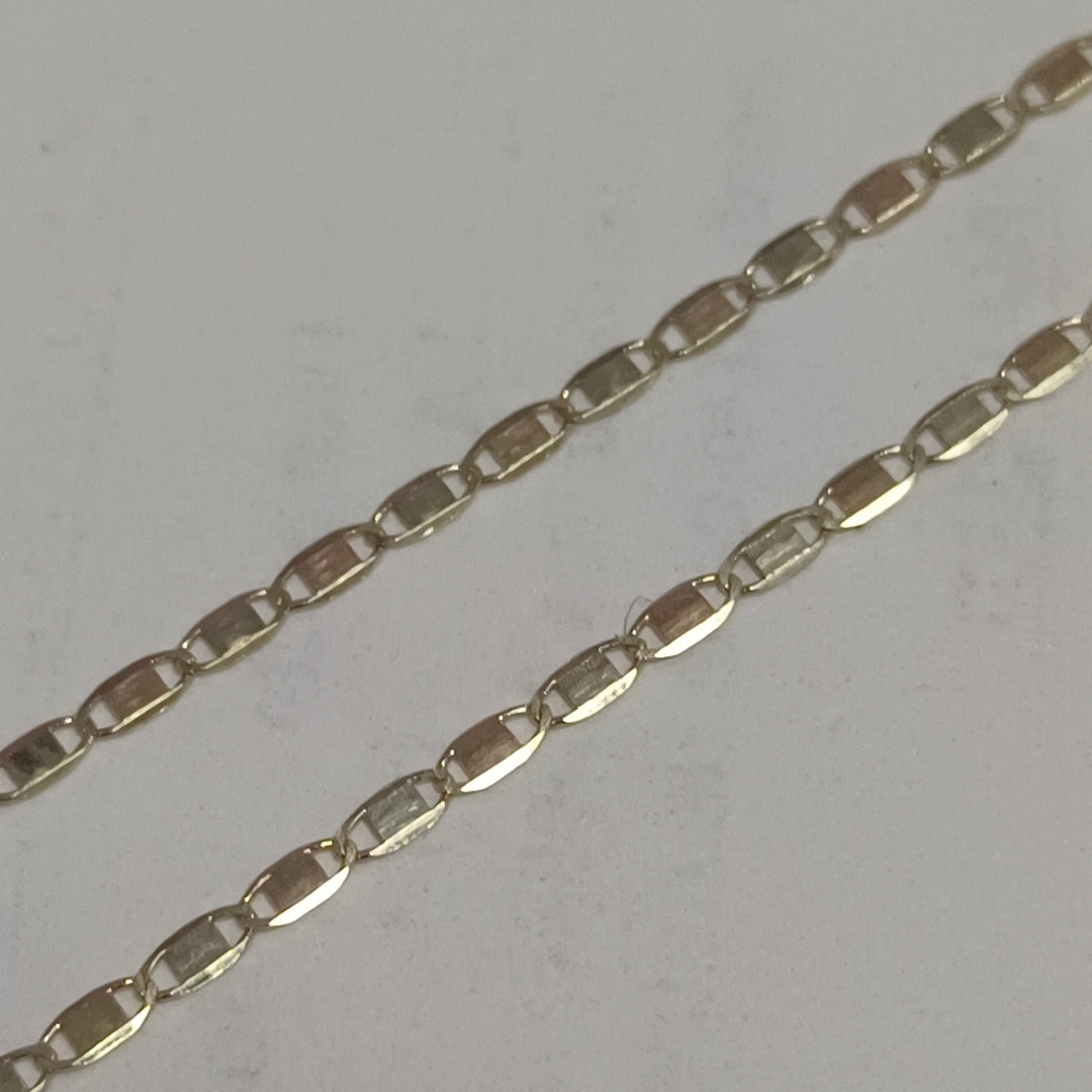 CADENAS TEJIDO ESPEJO ORO 10K 50 CM 1.6 GR (NUEVO)