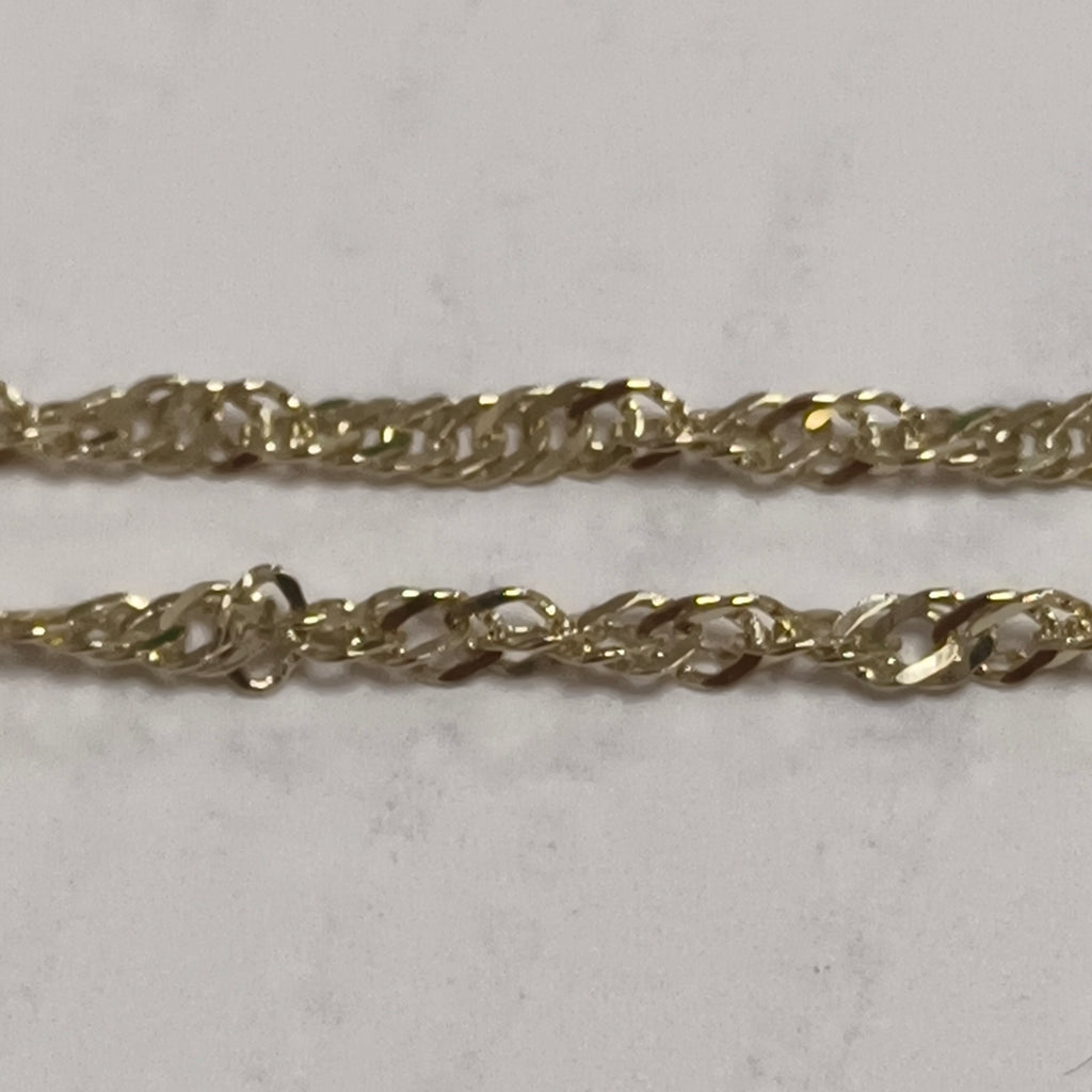 CADENAS TEJIDO MEDIO TORZAL ORO 10K 50 CM 3.6 GR (NUEVO)