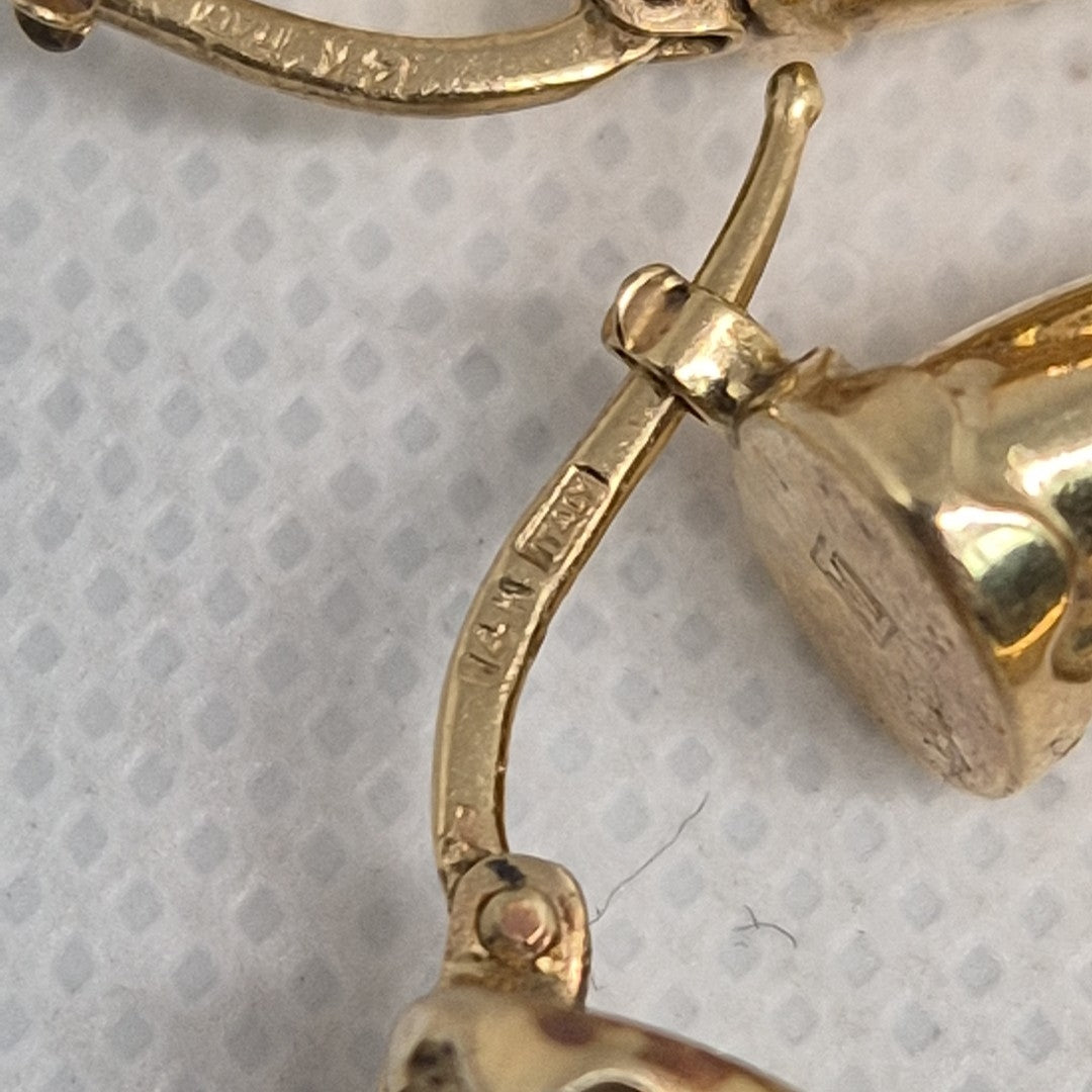 ARRACADAS PAR ORO 14 K 13.3 GRMS (SEMINUEVO)