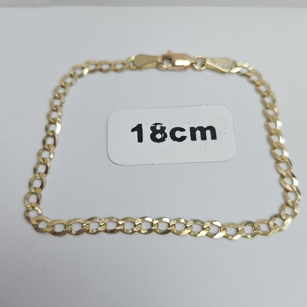 PULSERAS TEJIDO BARBADA ORO 10K 18 CM 3.2 GR (NUEVO)