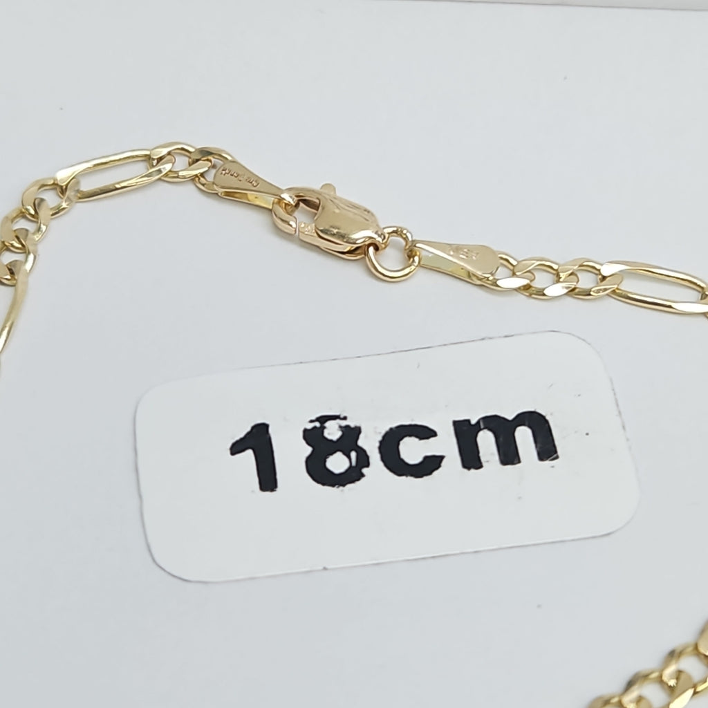PULSERAS 3X1 ORO 14K 18 CM 2.9 GR (NUEVO)