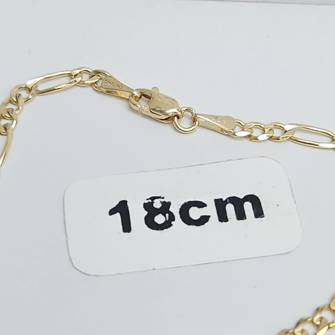 PULSERAS 3X1 ORO 14K 18 CM 2.9 GR (NUEVO)