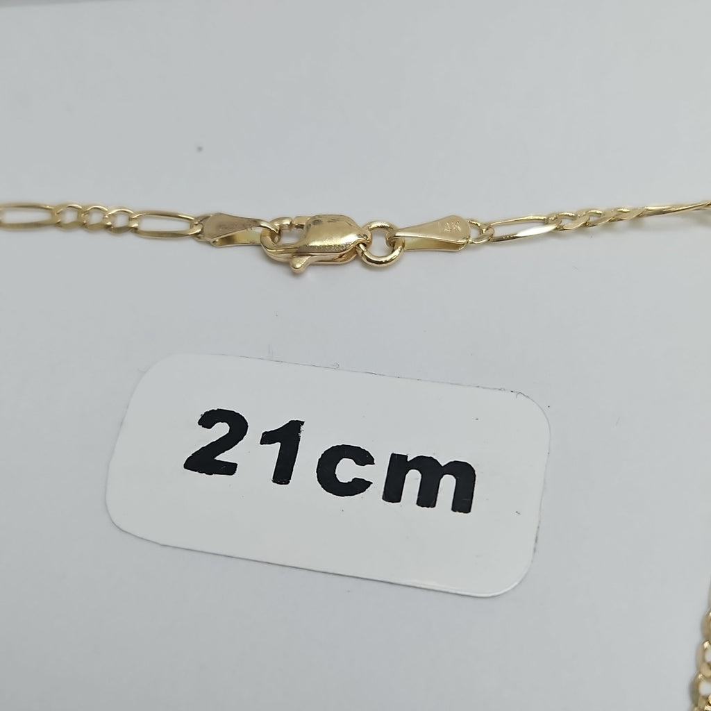 PULSERAS 3X1 ORO 14K 21 CM 2.1 GR (NUEVO)