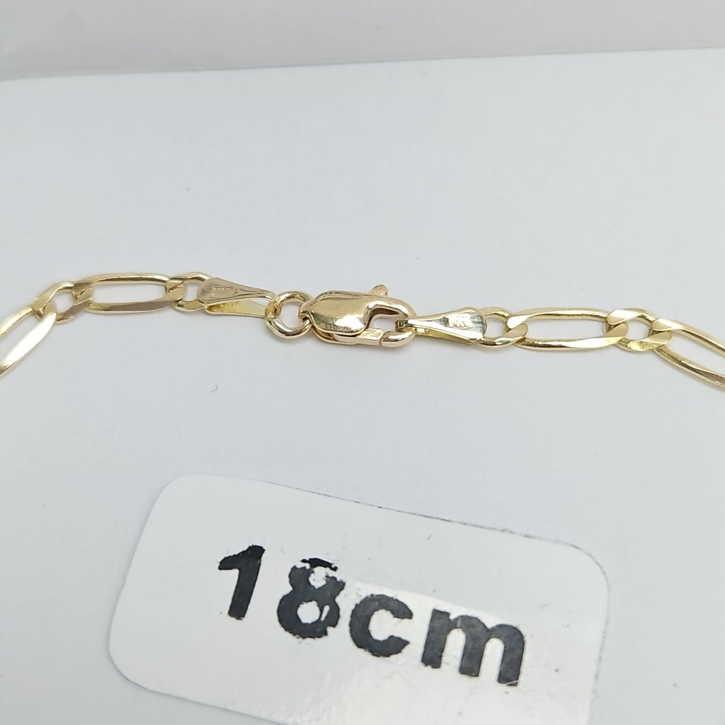 PULSERAS 1X1 ORO 14K 18 CM 2.7 GR (NUEVO)