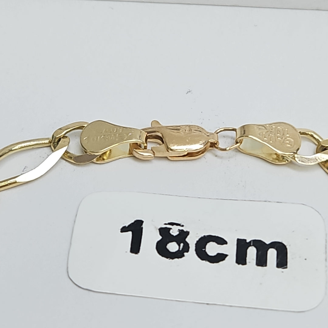 PULSERAS TEJIDO ESCLAVA 3X1 ORO 10K 18 CM 7.1 GR (NUEVO)