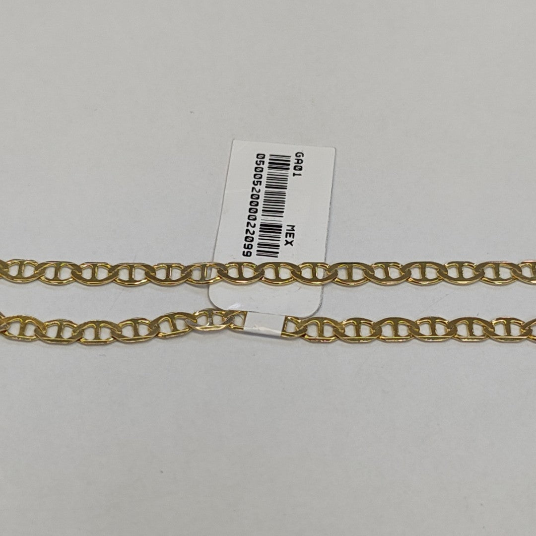 PULSERAS TEJIDO MARINERA ORO 14K 21 CM 3.4 GR (NUEVO)