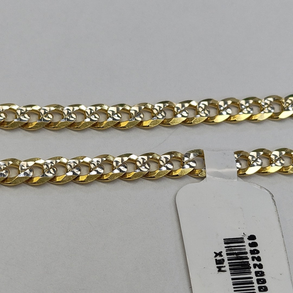 PULSERAS TEJIDO BARBADA DIAMANTADA ORO 14K 18 CM 6.7 GR (NUEVO)