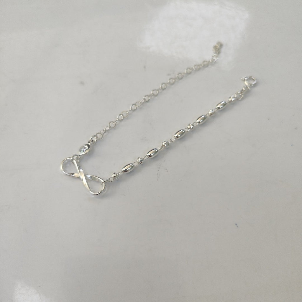 PULSERA TEJIDO ESPECIAL PLATA .925 18 CM 2.6 GR (NUEVO)