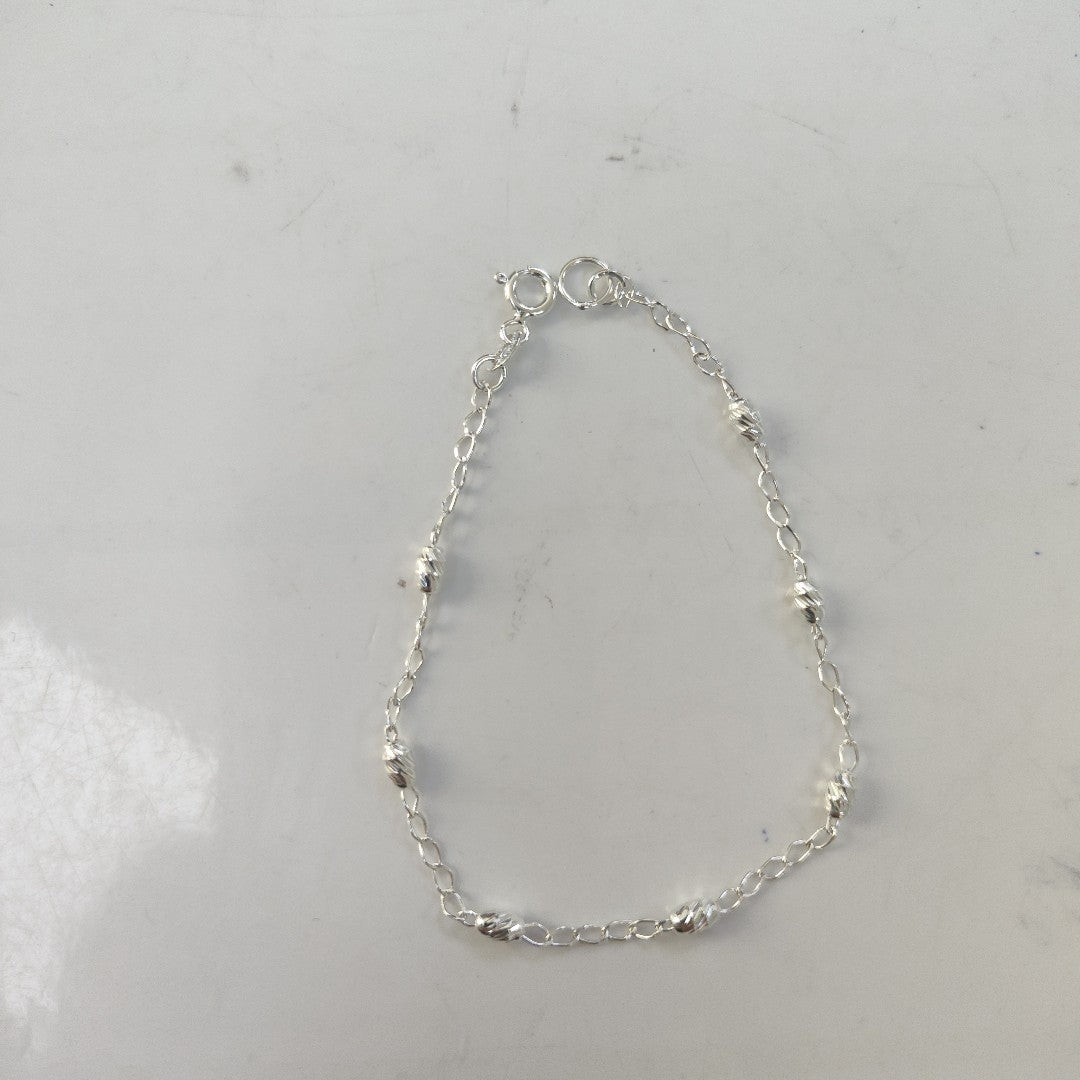 PULSERA TEJIDO TEJIDO ESPECIAL PLATA .925 18 CM 1.6 GR (NUEVO)