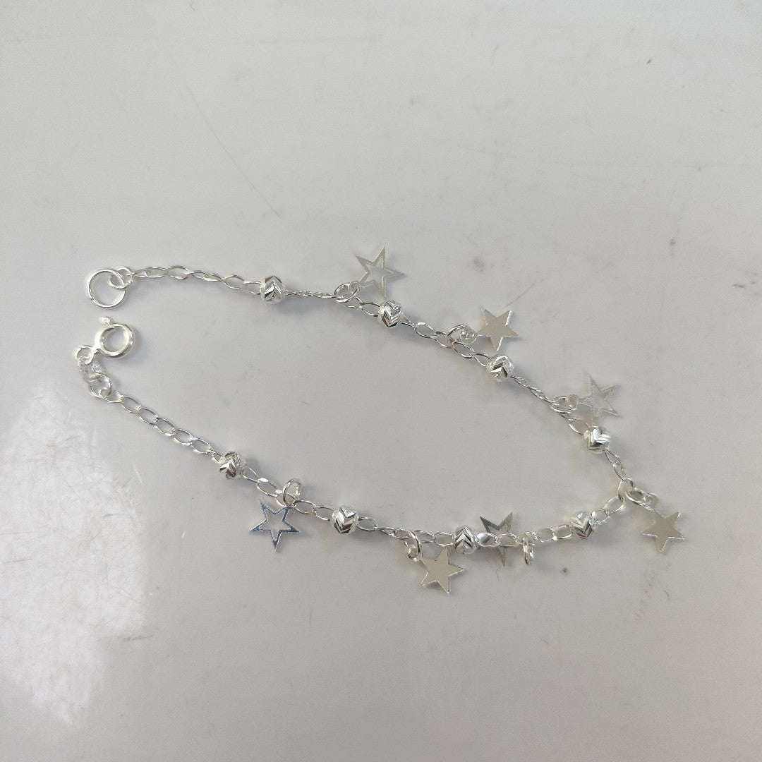 PULSERA TEJIDO ESPECIAL PLATA .925 18 CM 3 GR (NUEVO)