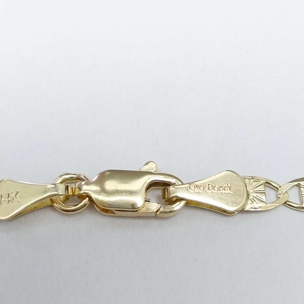 CADENAS TEJIDO GUCHI ORO 14K 55 CM 7.2 GR (NUEVO)