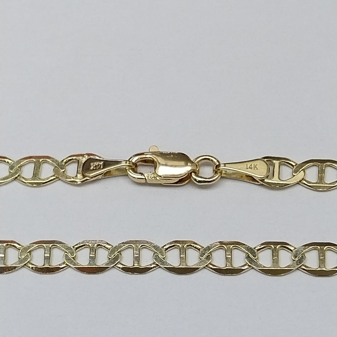 CADENAS TEJIDO MARINERA ORO 14K 55 CM 8 GR (NUEVO)