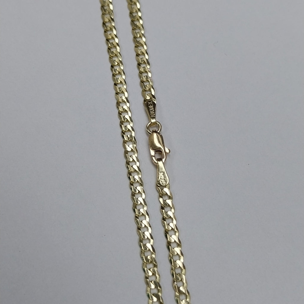 CADENAS TEJIDO BARBADA ORO 10K 60 CM 8.9 GR (NUEVO)
