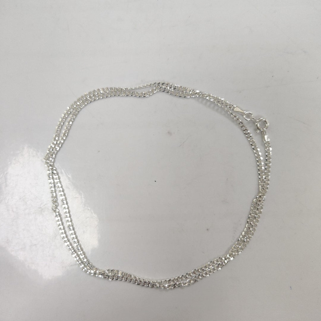 CADENA TEJIDO BARBADO PLATA .925 60 CM 5.6 GR (NUEVO)