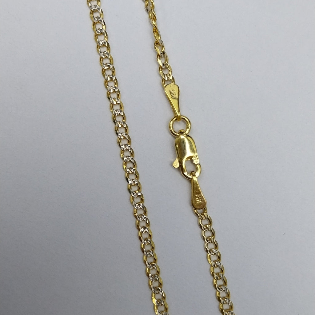 CADENAS BARBADA DIAMANTADA ORO 14K 60 CM 6.2 GR (NUEVO)