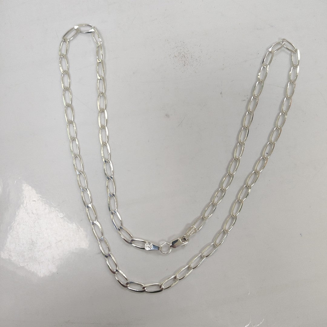 CADENA TEJIDO ESLABONES PLATA .925 55 CM 10 GR (NUEVO)