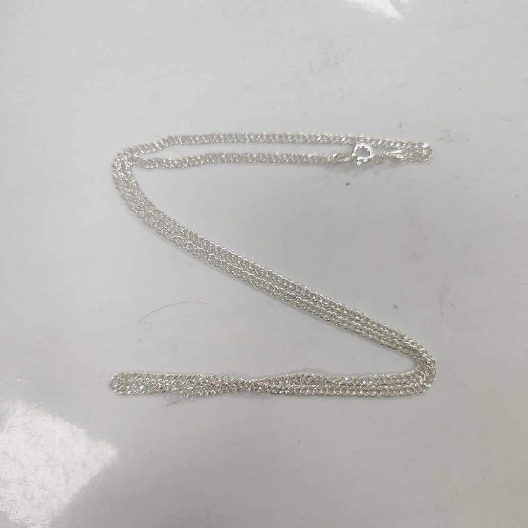 CADENA TEJIDO ESLABONES PLATA .925 55 CM 4.2 GR (NUEVO)
