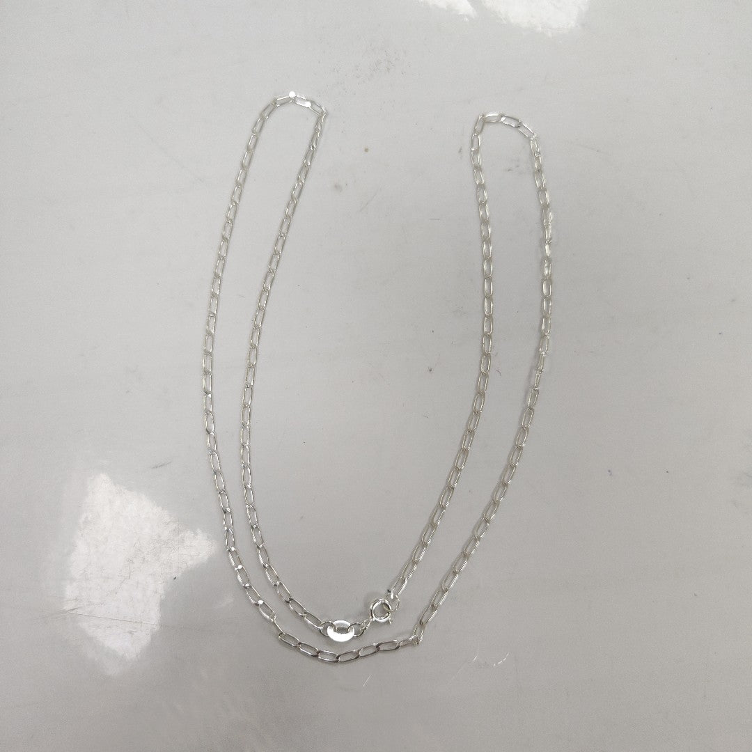 CADENA TEJIDO ESLABONES PLATA .925 55 CM 2.8 GR (NUEVO)