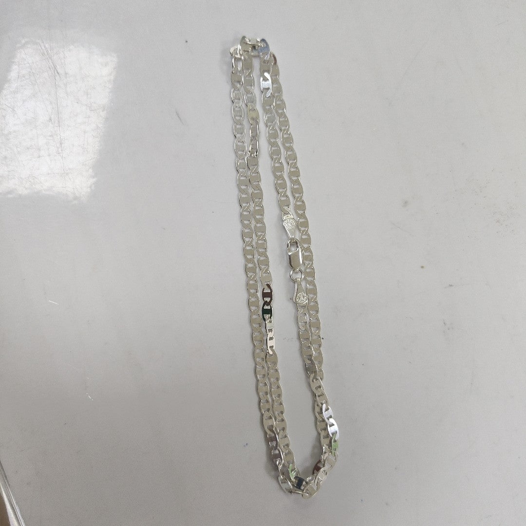 CADENA TEJIDO GUCHI PLATA .925 55 CM 8.7 GR (NUEVO)