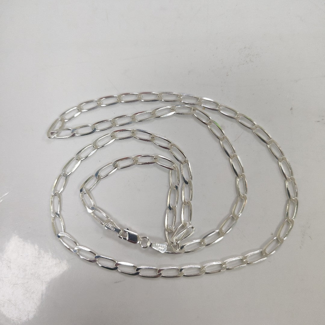 CADENA TEJIDO ESLABONES PLATA .925 60 CM 11.1 GR (NUEVO)