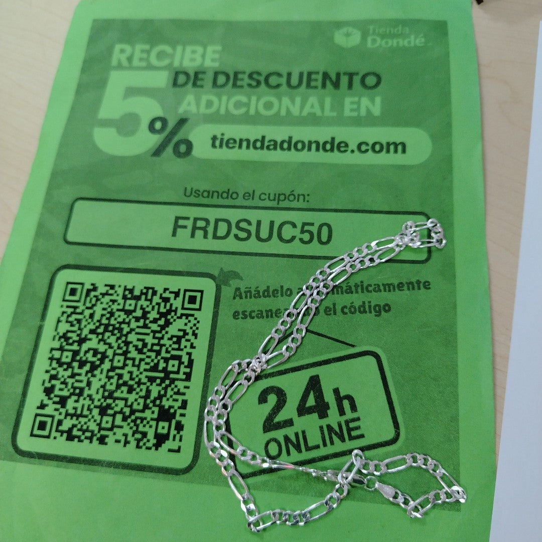 CADENA TEJIDO 3X1 PLATA .925 55 CM 16 GR (NUEVO)
