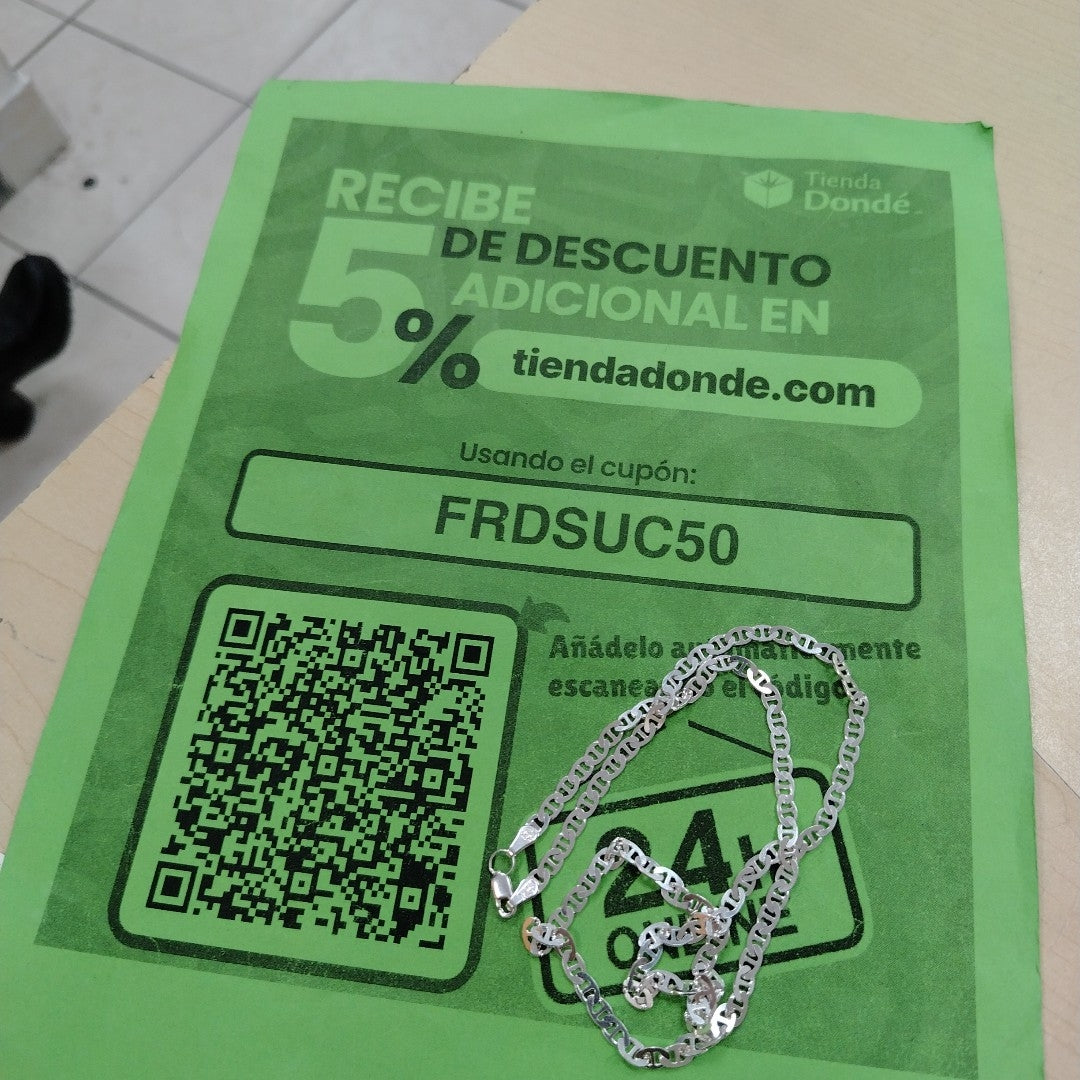 CADENA TEJIDO GUCHI PLATA .925 55 CM 12.2 GR (NUEVO)
