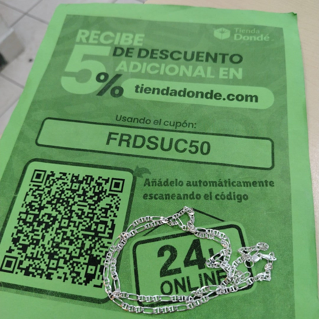 CADENA TEJIDO 3X1 PLATA .925 60 CM 8.4 GR (NUEVO)