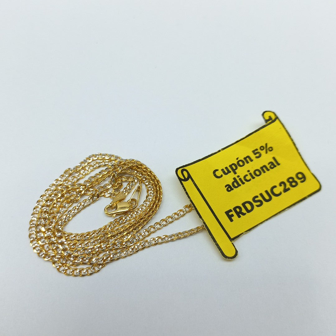 CADENAS BARBADA DIAMANTADA ORO 14K 60 CM 6.1 GR (NUEVO)