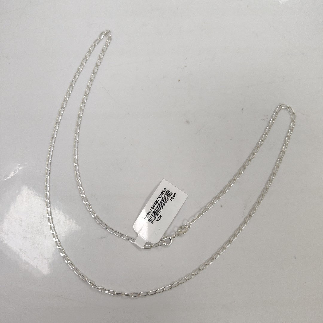 CADENA TEJIDO ESLABONES PLATA .925 55 CM 2.8 GR (NUEVO)