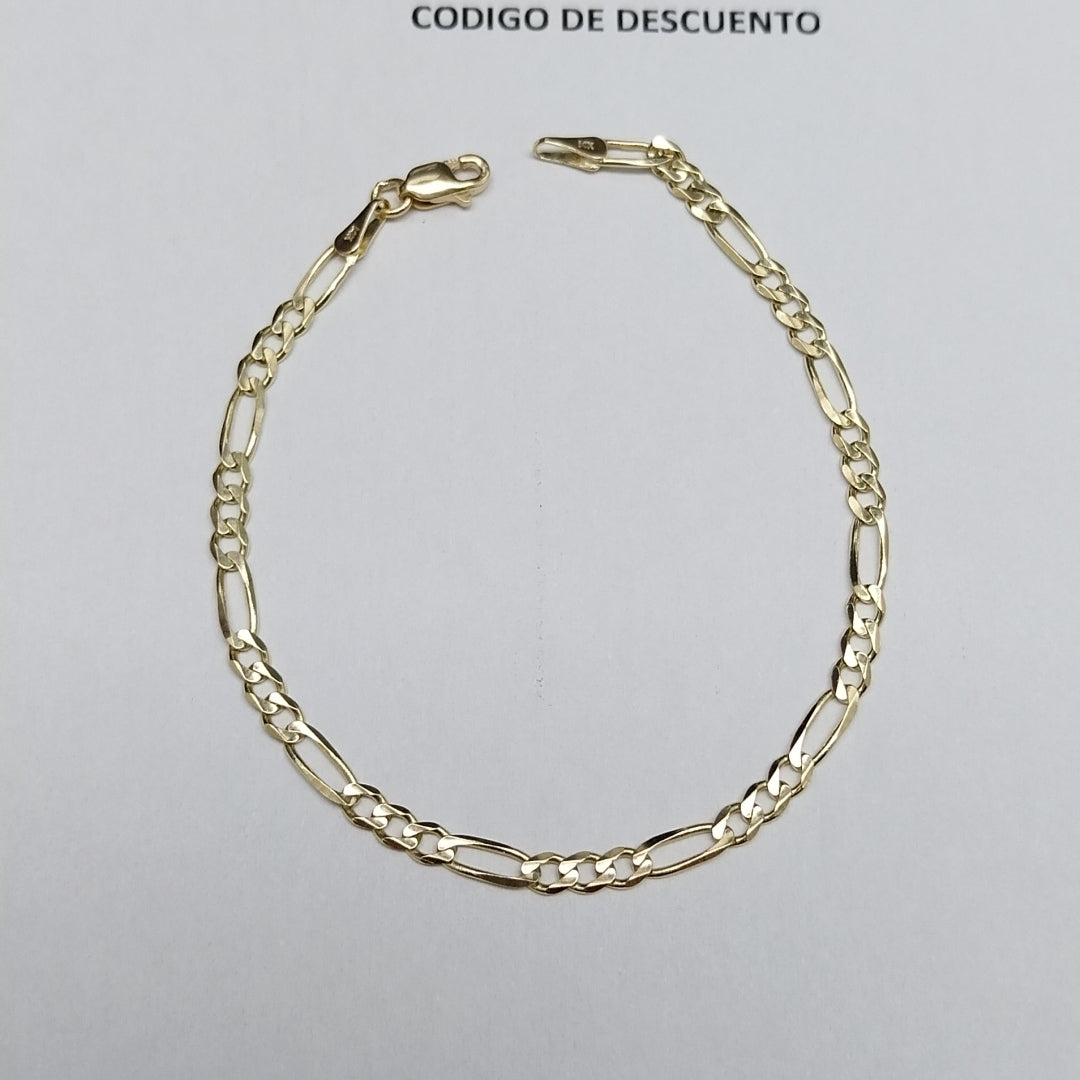 PULSERAS TEJIDO 3X1 ORO 14K 18 CM 2.8 GR (NUEVO)