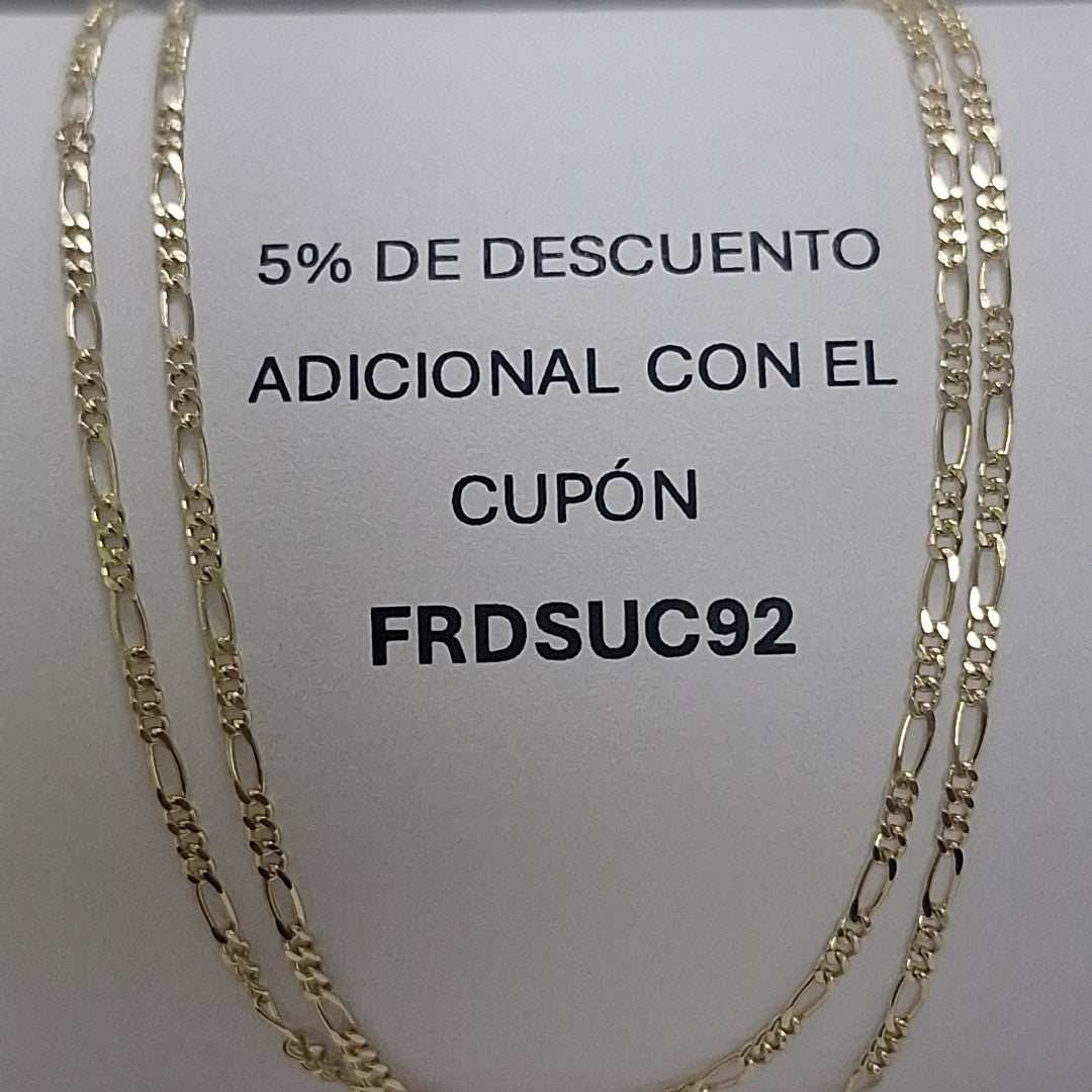 CADENAS TEJIDO 3X1 ORO 14K 55 CM 2.7 GR (NUEVO)