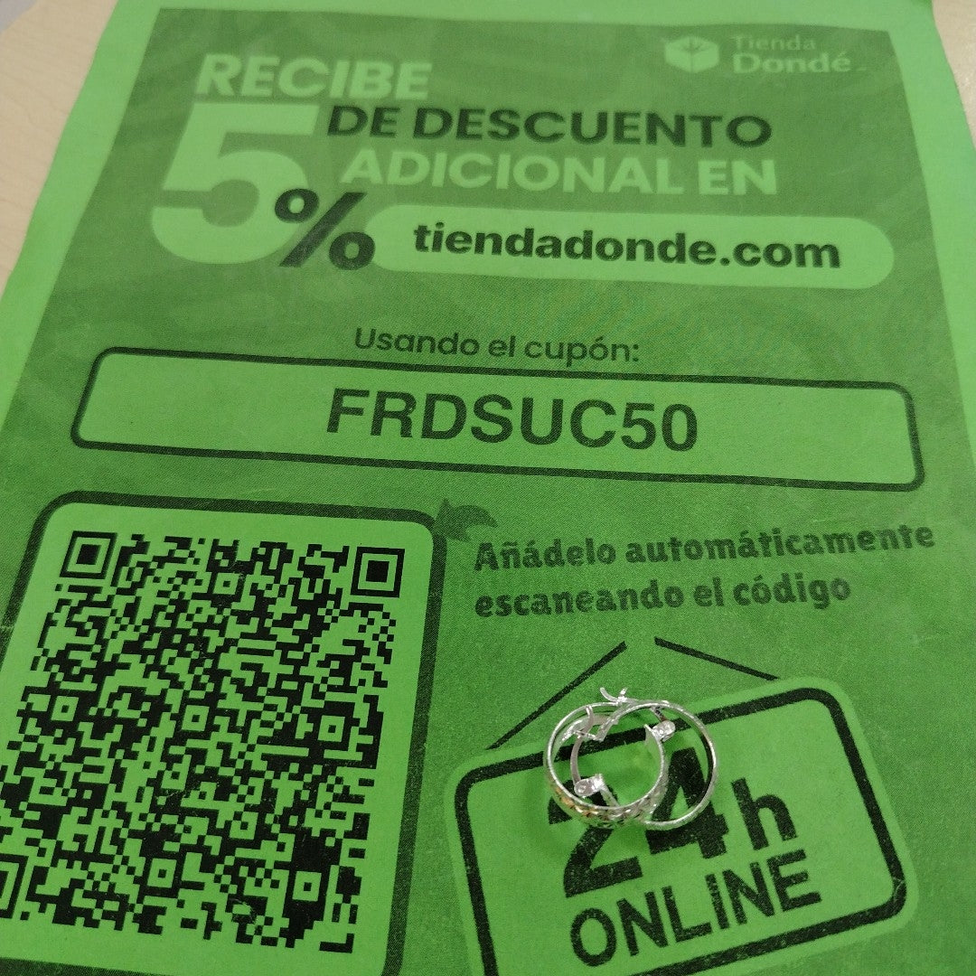 PAR ARRACADAS FACETADAS PLATA .925 3.5 GR (NUEVO)