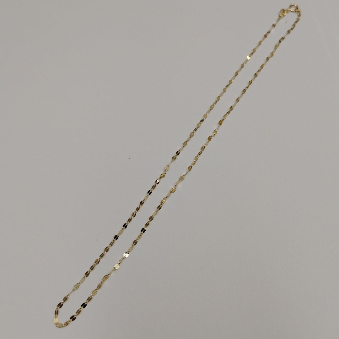 CADENAS TEJIDO ESPECIAL ORO 10K 40 A 45 CM 1 GR (NUEVO)