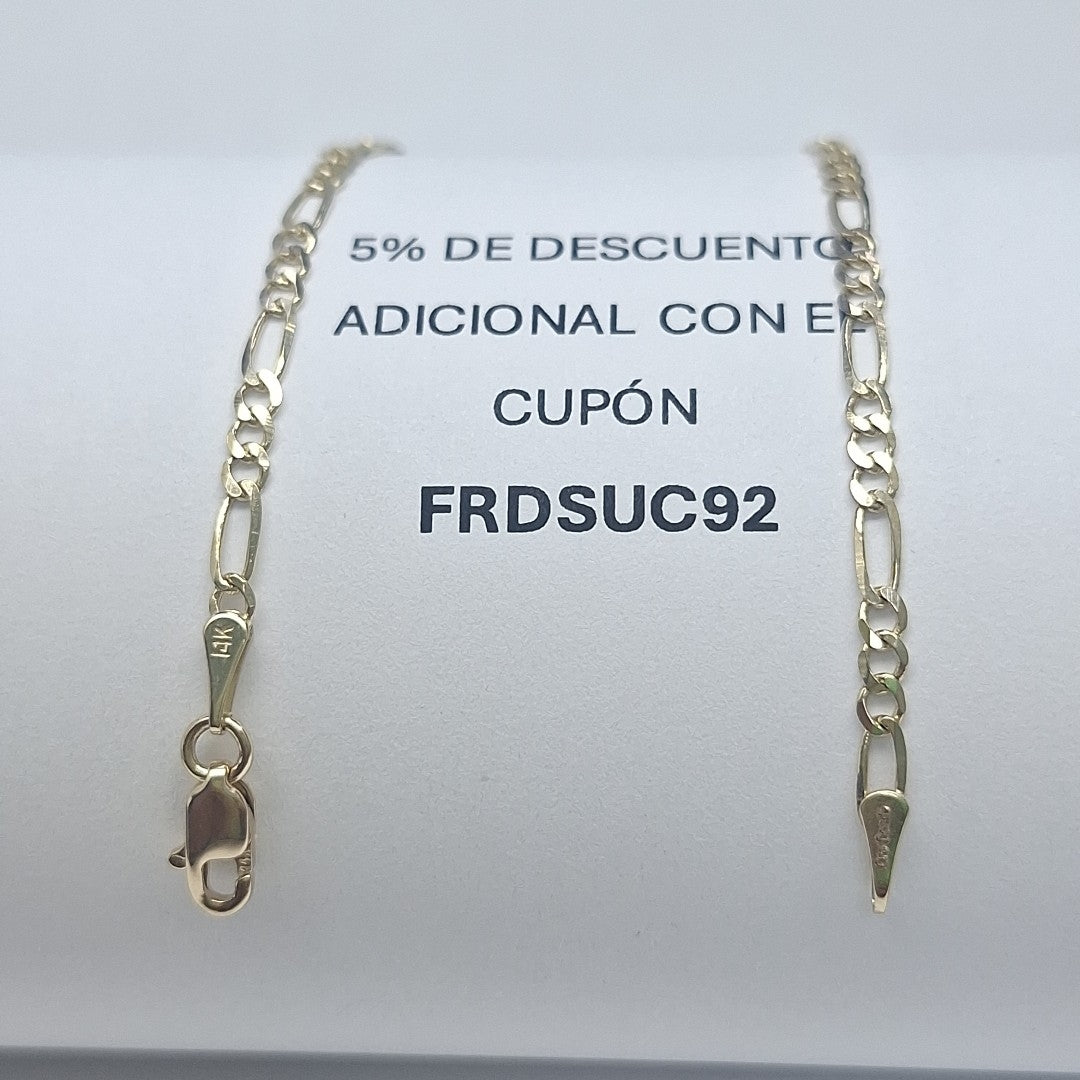 PULSERAS 3X1 ORO 14K 21 CM 2 GR (NUEVO)