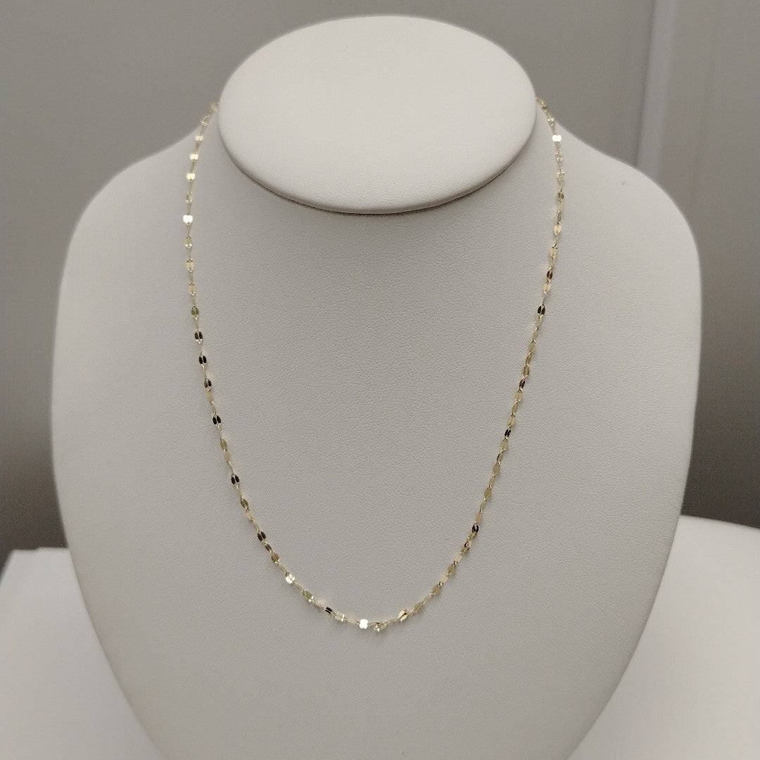 CADENAS TEJIDO ESPECIAL ORO 10K 40 A 45 CM 1 GR (NUEVO)