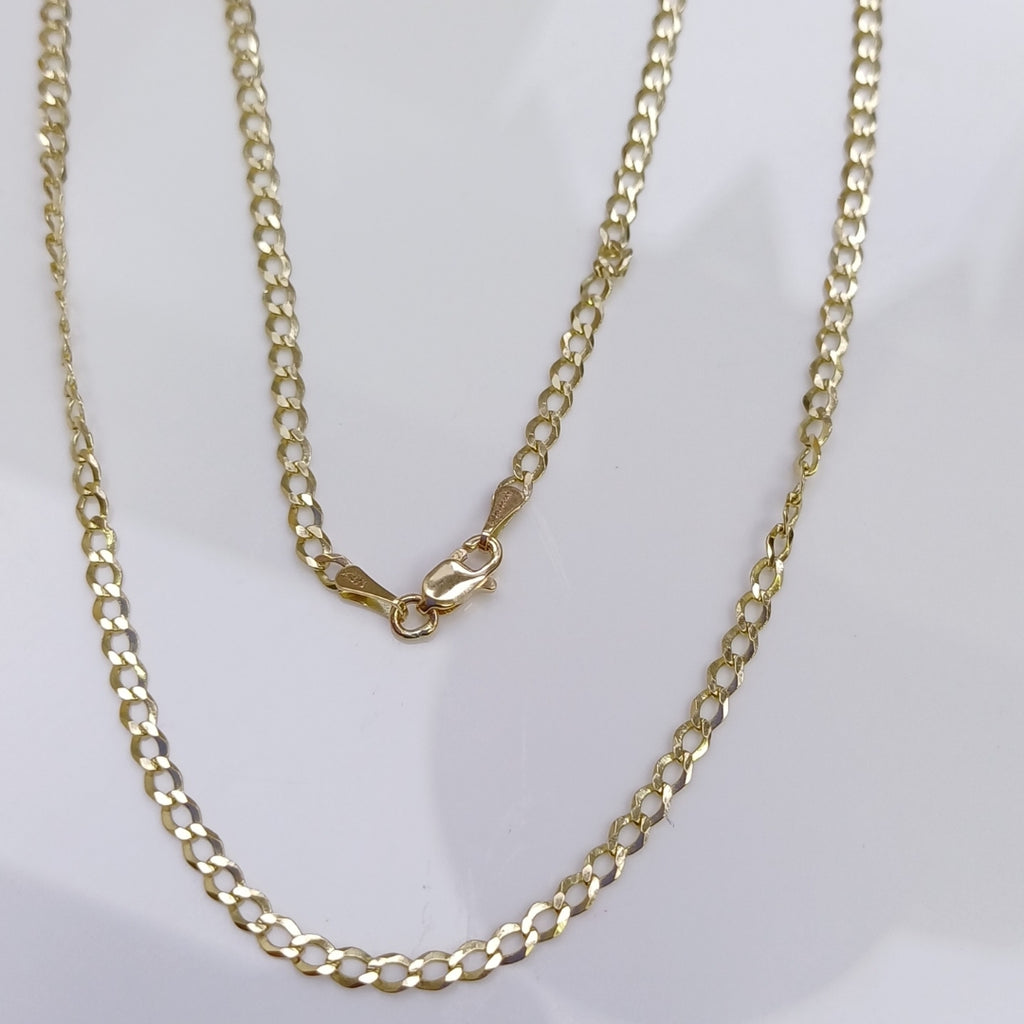 CADENAS TEJIDO BARBADA ORO 14K 60 CM 5.5 GR (NUEVO)