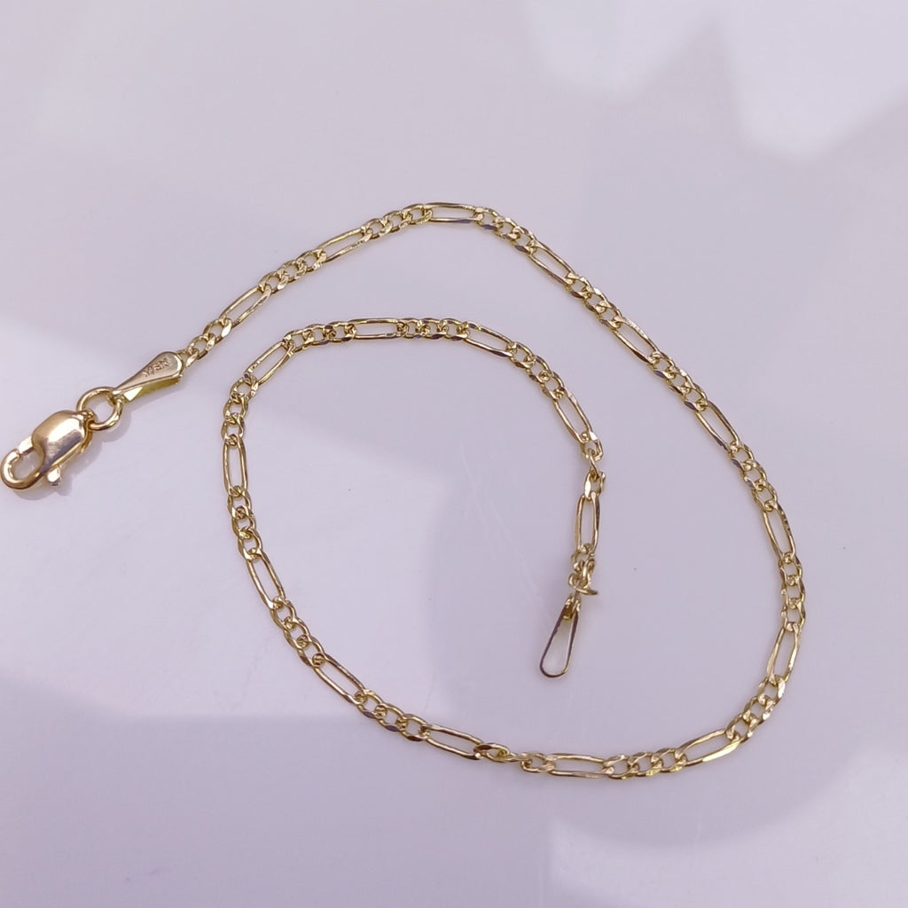 PULSERAS TEJIDO 3X1 ORO 14K 21 CM 1.7 GR (NUEVO)