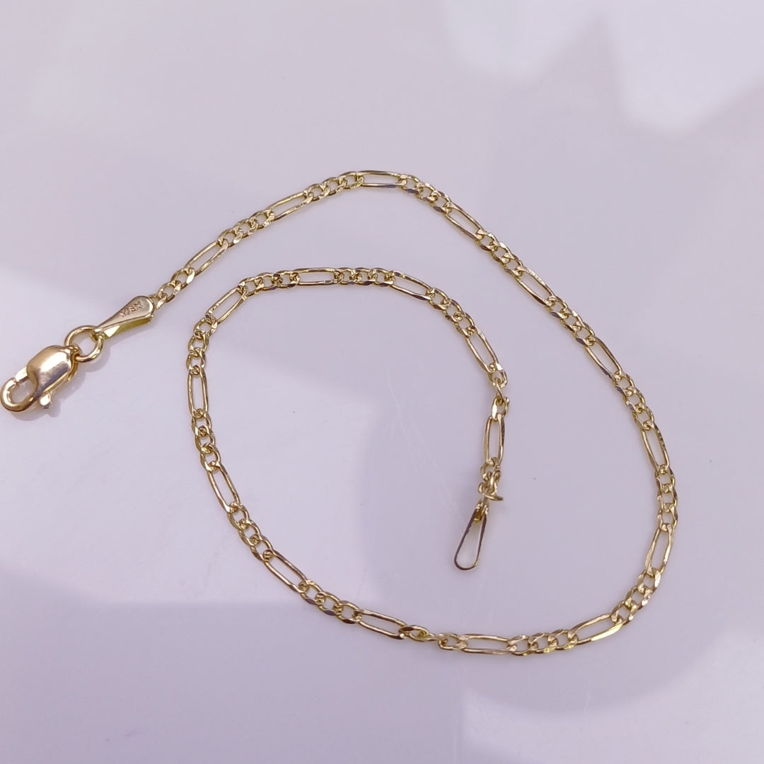 PULSERAS TEJIDO 3X1 ORO 14K 21 CM 1.7 GR (NUEVO)