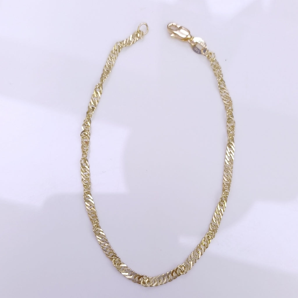 PULSERAS TEJIDO MEDIO TZL ORO 14K 18 CM 1.9 GR (NUEVO)