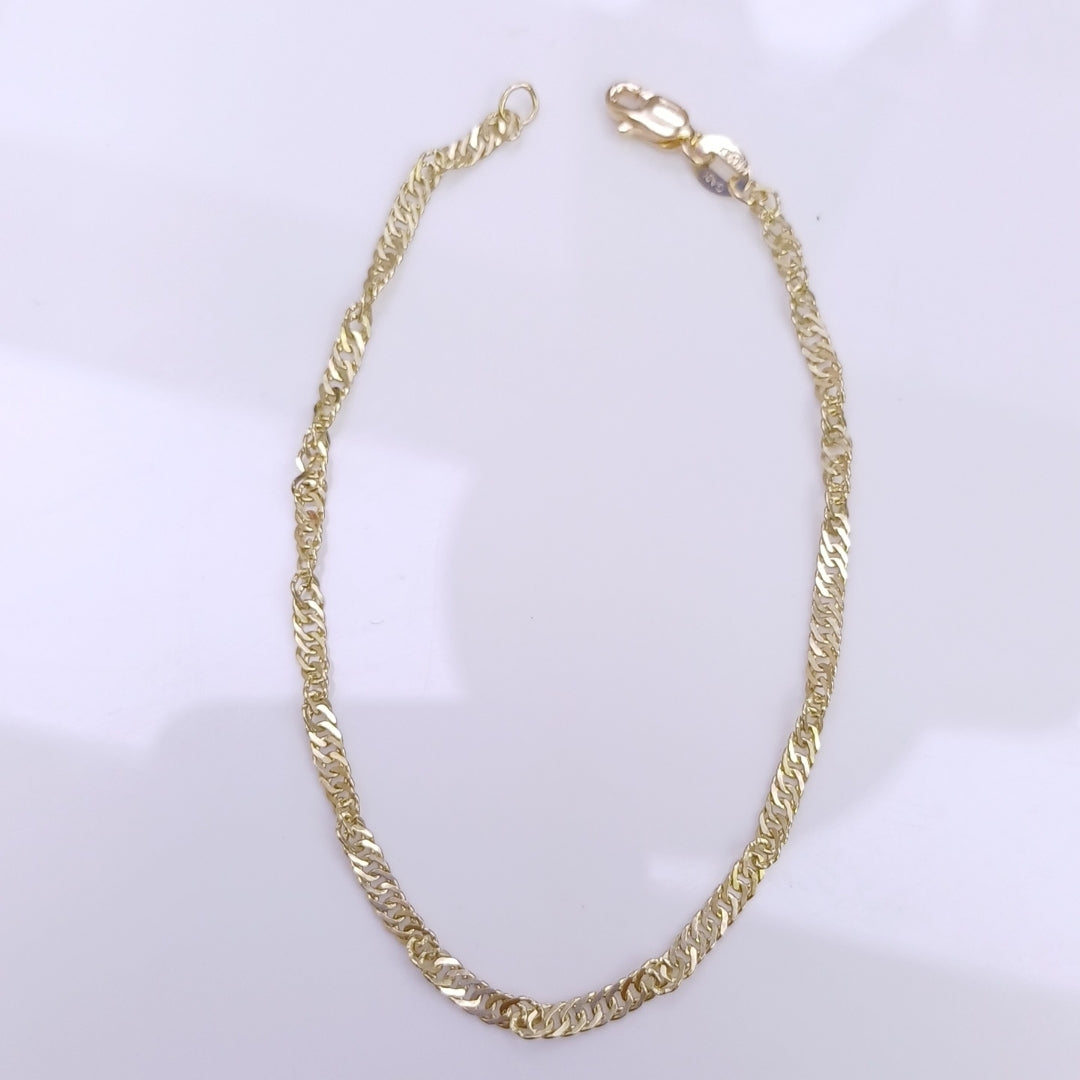 PULSERAS TEJIDO MEDIO TZL ORO 14K 18 CM 1.9 GR (NUEVO)