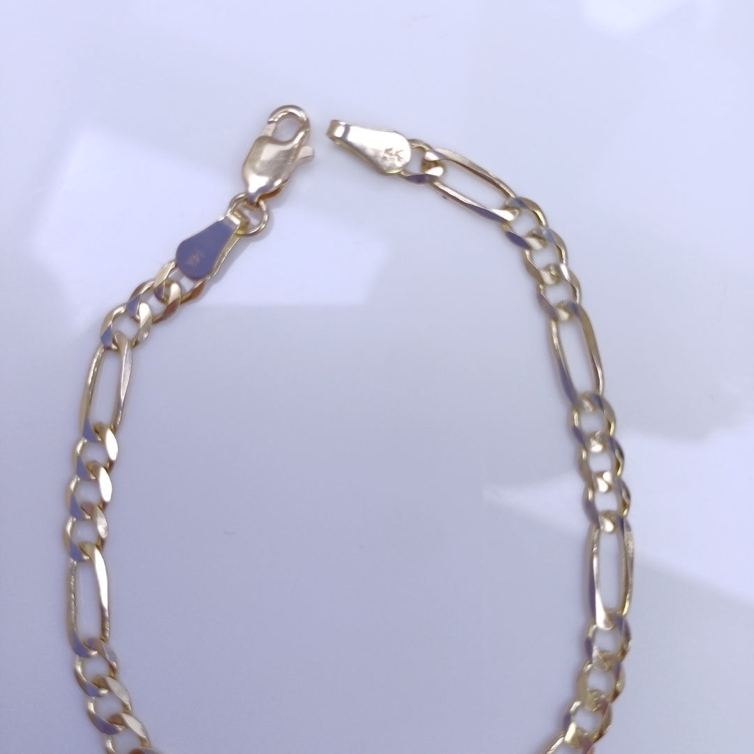 PULSERAS TEJIDO 3X1 ORO 14K 18 CM 4.1 GR (NUEVO)