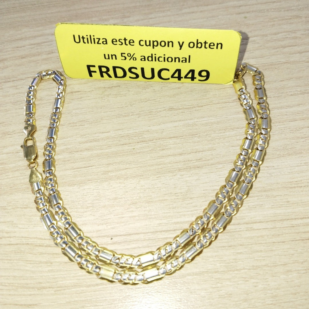 CADENA ORO, ORO COMBINADO 21 K 32.5 GRMS (SEMINUEVO)