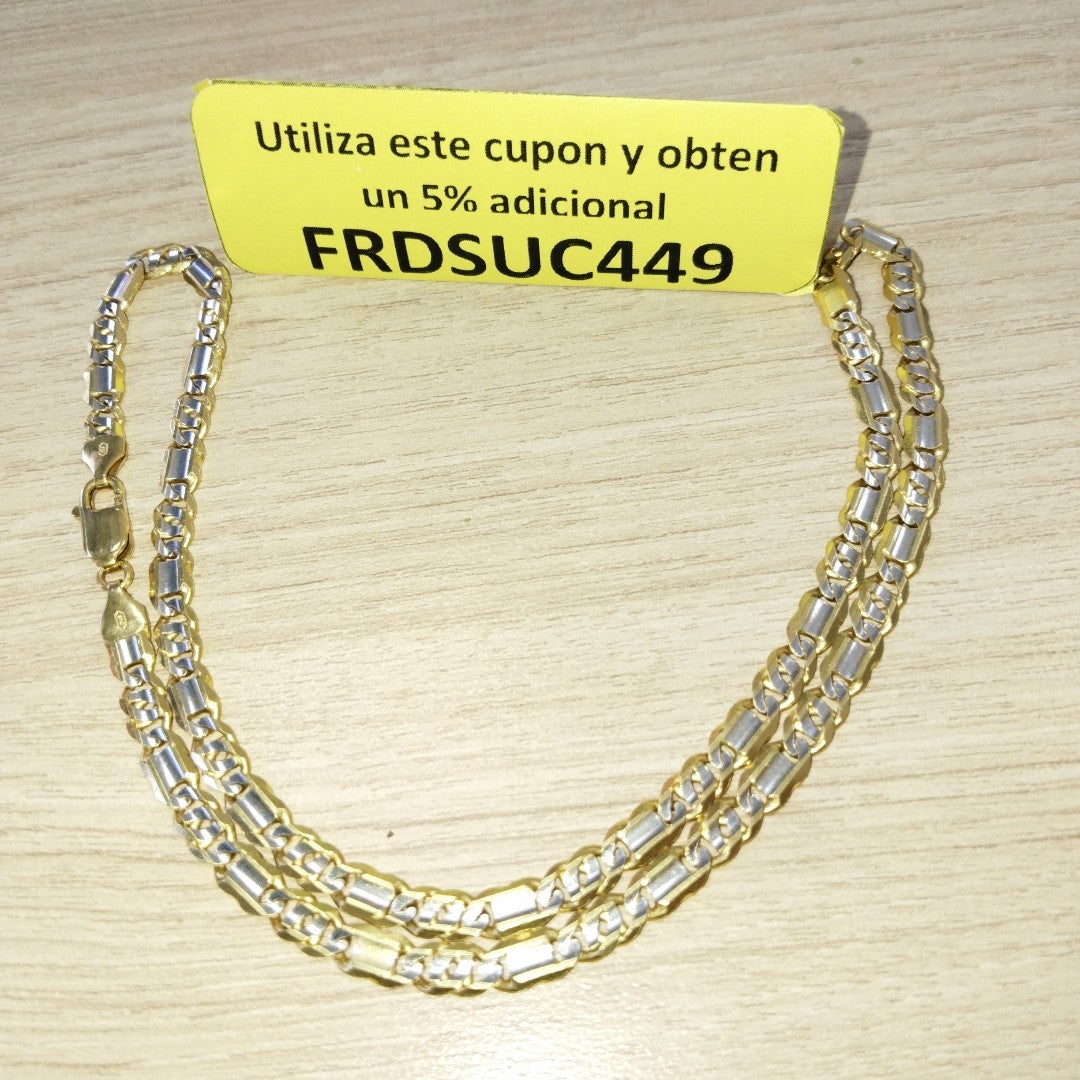 CADENA ORO, ORO COMBINADO 21 K 32.5 GRMS (SEMINUEVO)
