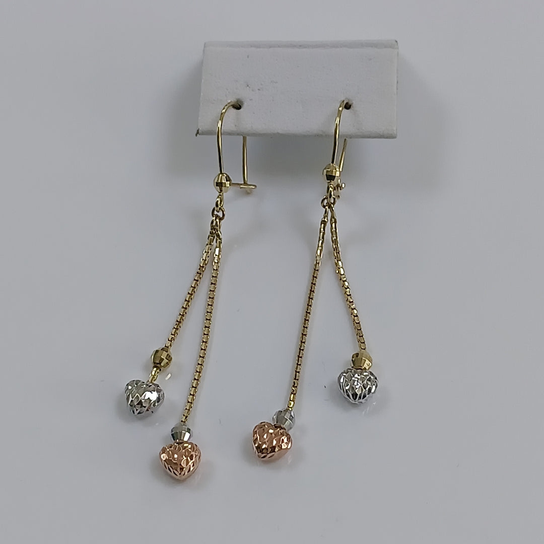 ARETES PAR ORO 14 K 2.7 GRMS (SEMINUEVO)