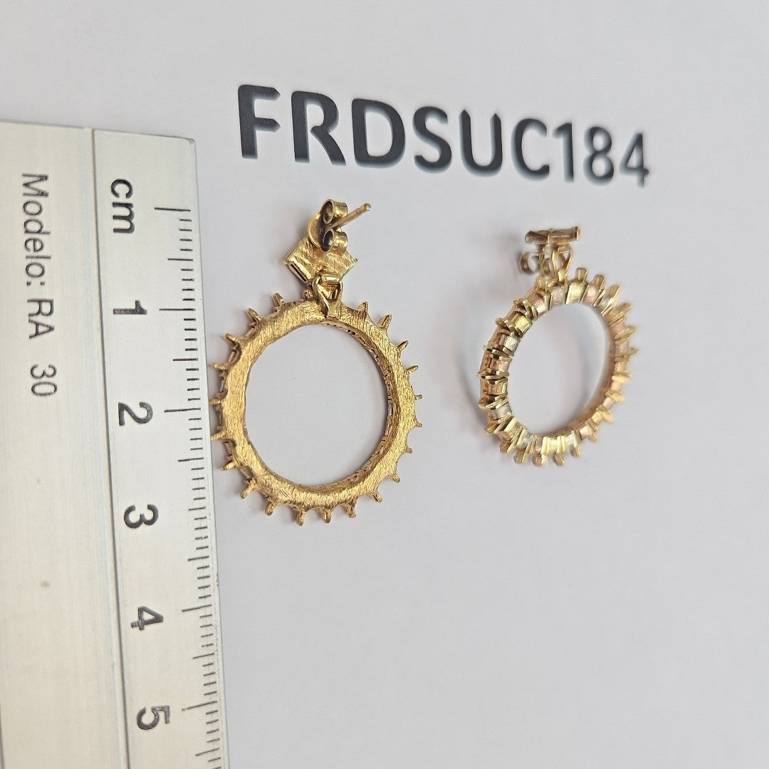 BROQUELES PAR ORO 14 K 9,40 GRMS (SEMINUEVO)