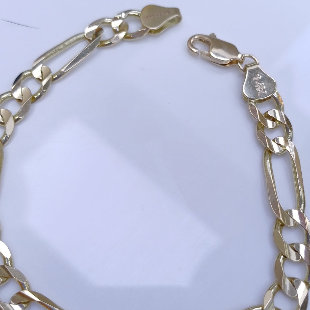 PULSERAS TEJIDO 3X1 ORO 14K 21 CM 13.7 GR (NUEVO)