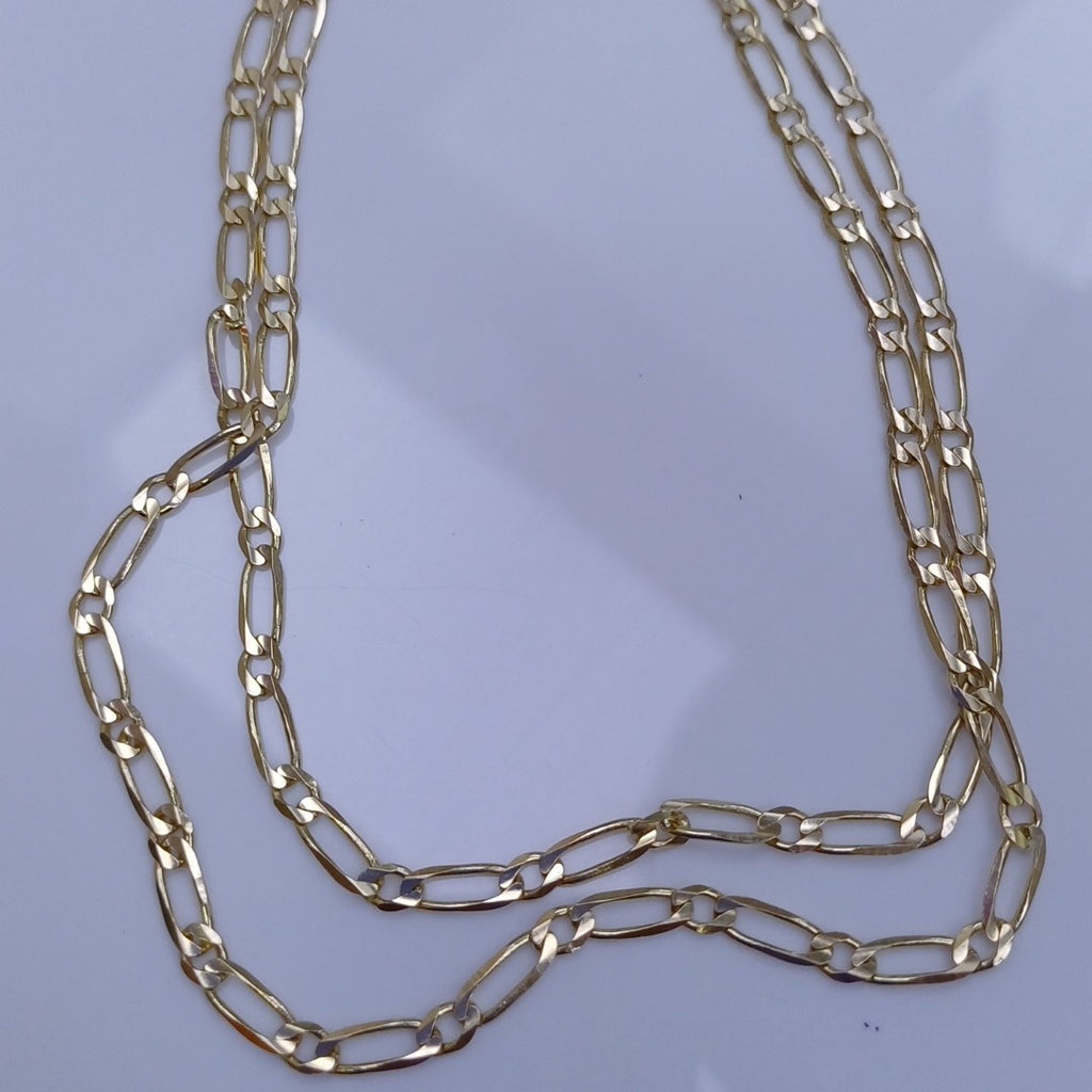 CADENAS TEJIDO ESLABONES ORO 14K 55 CM 7.4 GR (NUEVO)