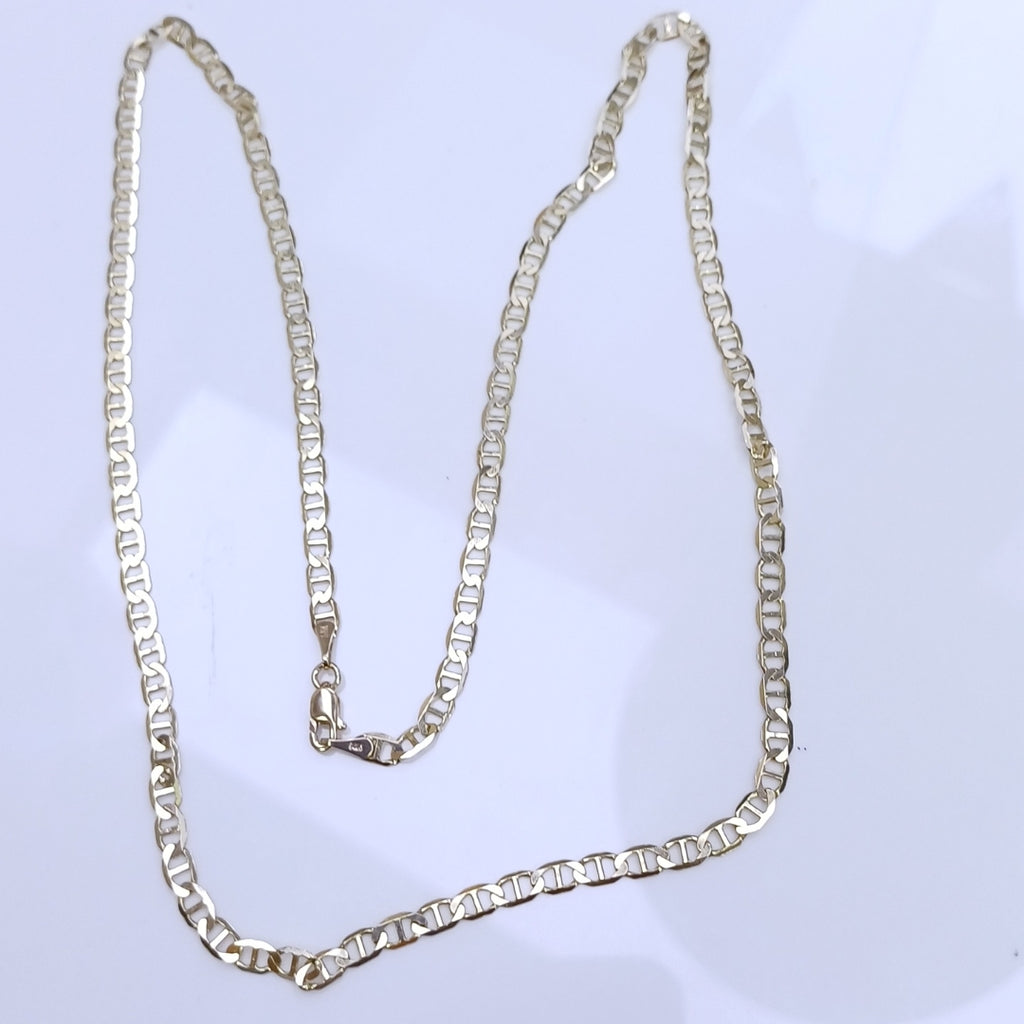 CADENAS TEJIDO MARINERA ORO 14K 55 CM 7.8 GR (NUEVO)