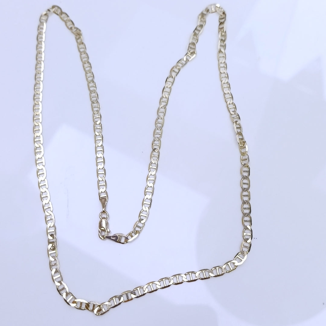 CADENAS TEJIDO MARINERA ORO 14K 55 CM 7.8 GR (NUEVO)