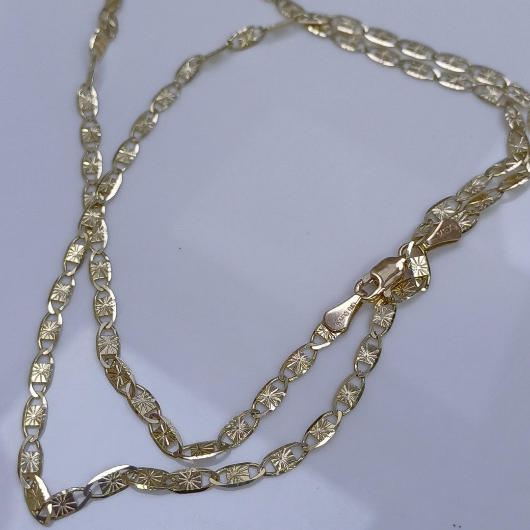 CADENAS TEJIDO GUCHI ORO 14K 55 CM 7.1 GR (NUEVO)